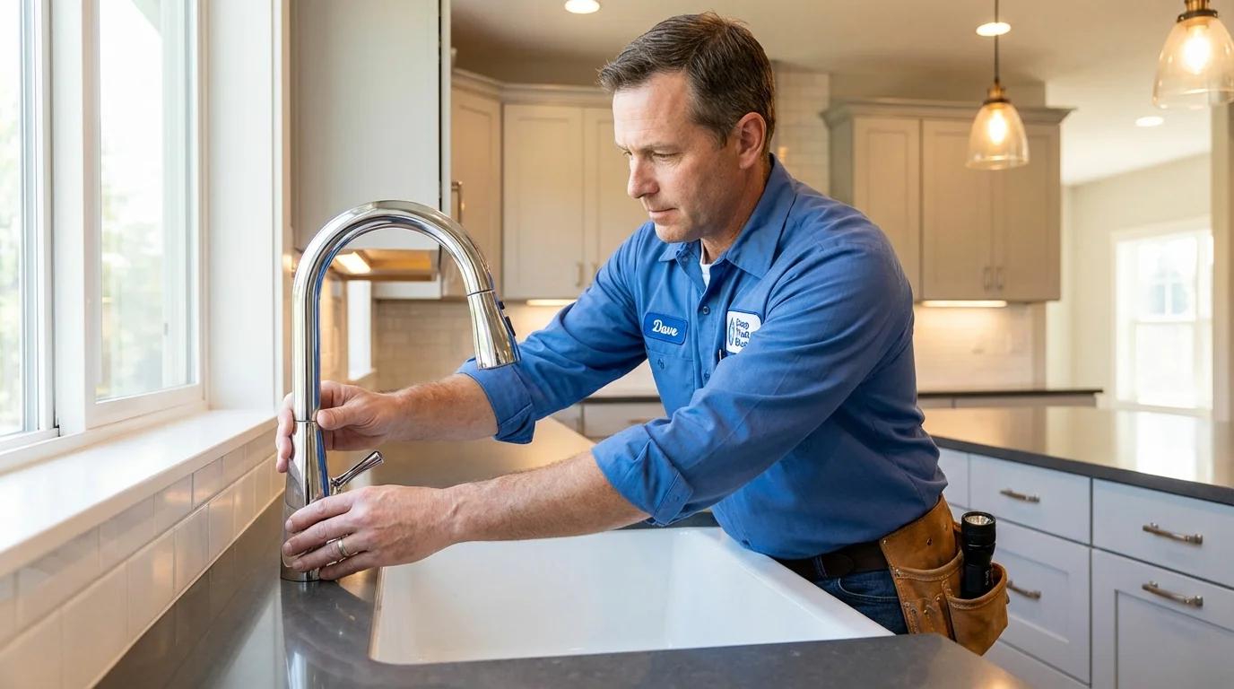 Kitchen faucet installation by Johns Plumbing LLC in Needville