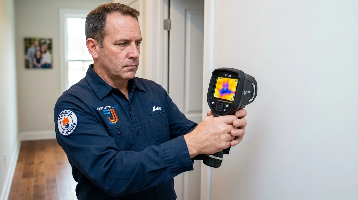 Thermal imaging leak detection by Johns Plumbing LLC in Needville